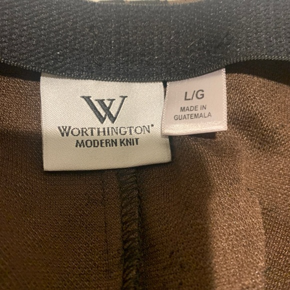 Worthington Black and Brown Animal Print Pencil Skirt - Picture 3 of 8